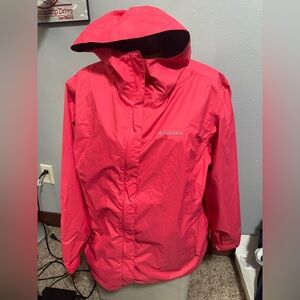Columbia Vibrant Pink Rain Jacket